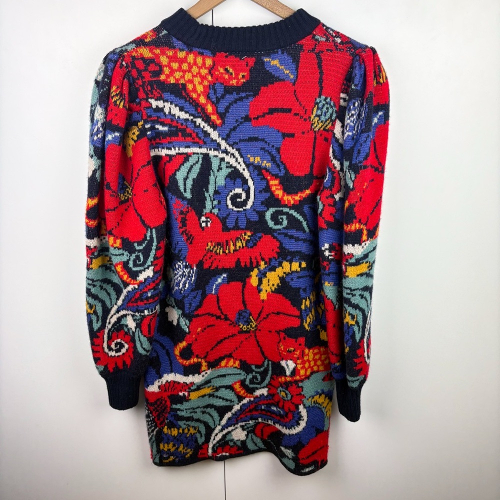 FARM Rio Multicolor Floral Knit Long-Sleeve Dress - Picture 9 of 10